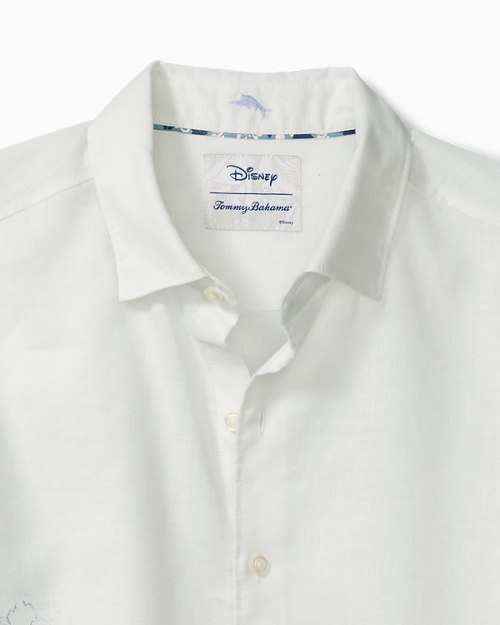 Big & Tall Disney Sketched in Leaves Linen Long-Sleeve Shirt