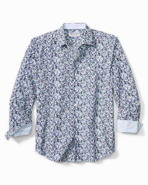 Big & Tall Sarasota Stretch Azule Floral IslandZone® Shirt