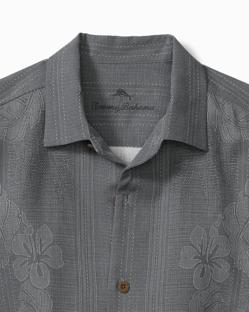 Big & Tall Bali Border Silk Camp Shirt