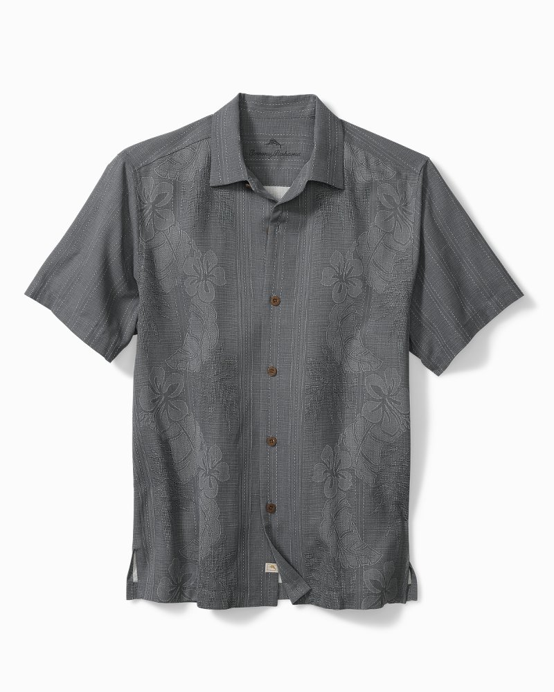 Big & Tall Bali Border Silk Camp Shirt