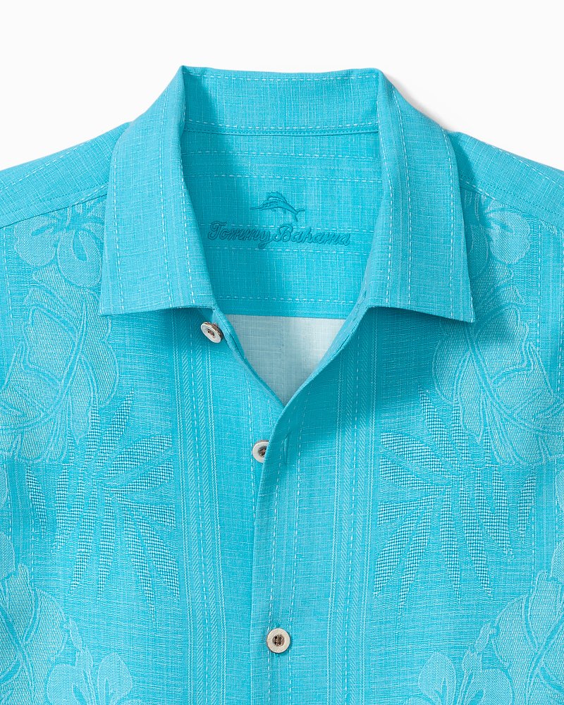Big & Tall Bali Border Silk Camp Shirt