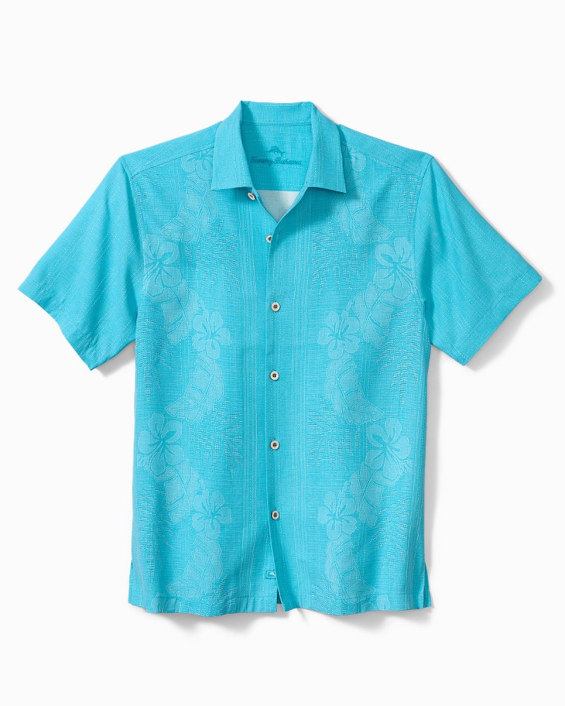 Big & Tall Bali Border Silk Camp Shirt