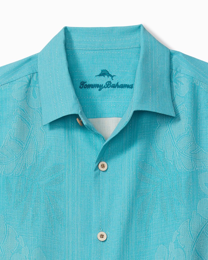 Big & Tall Bali Border Silk Camp Shirt