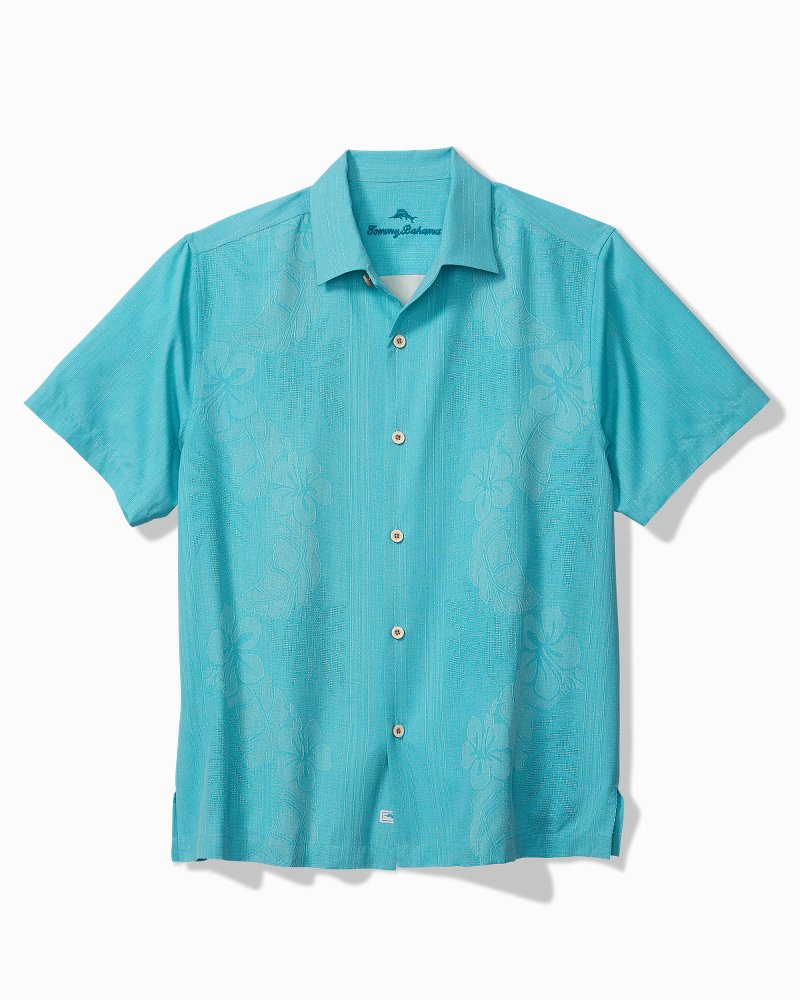 Big & Tall Bali Border Silk Camp Shirt