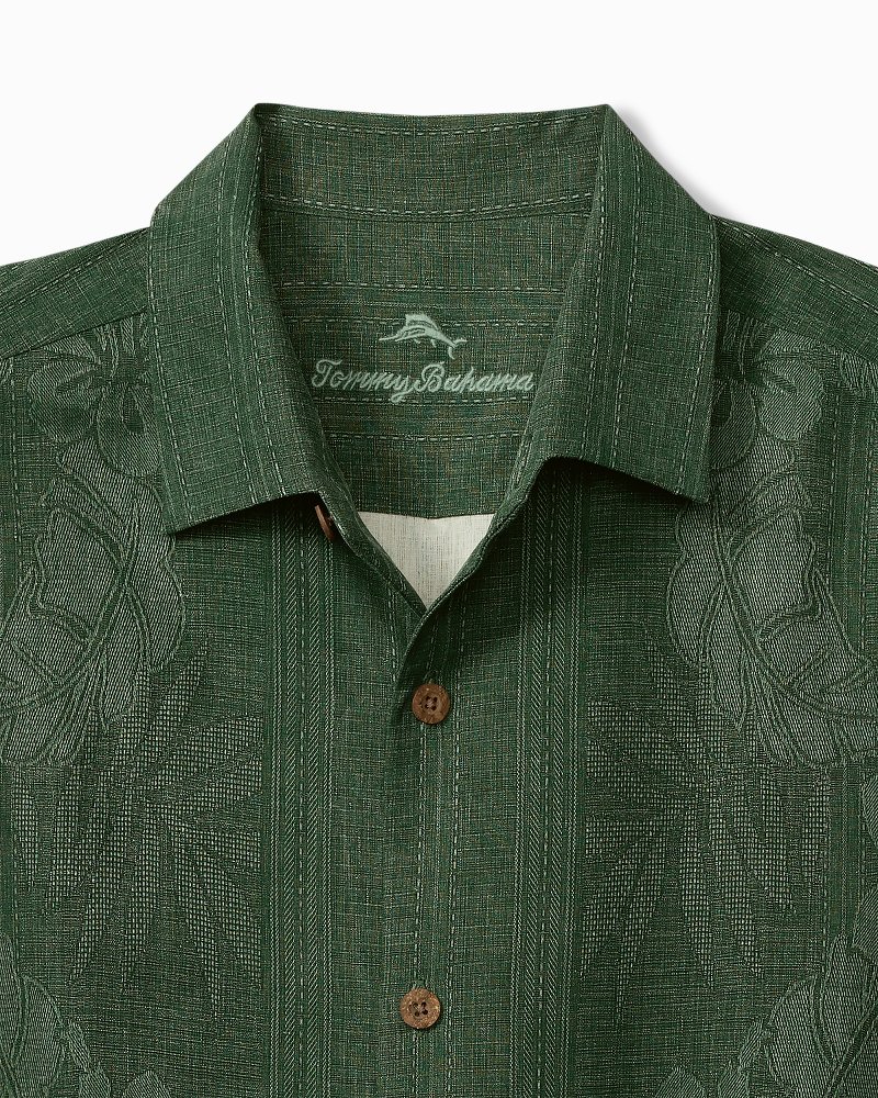 Big & Tall Bali Border Silk Camp Shirt