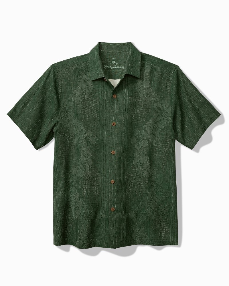 Big & Tall Bali Border Silk Camp Shirt