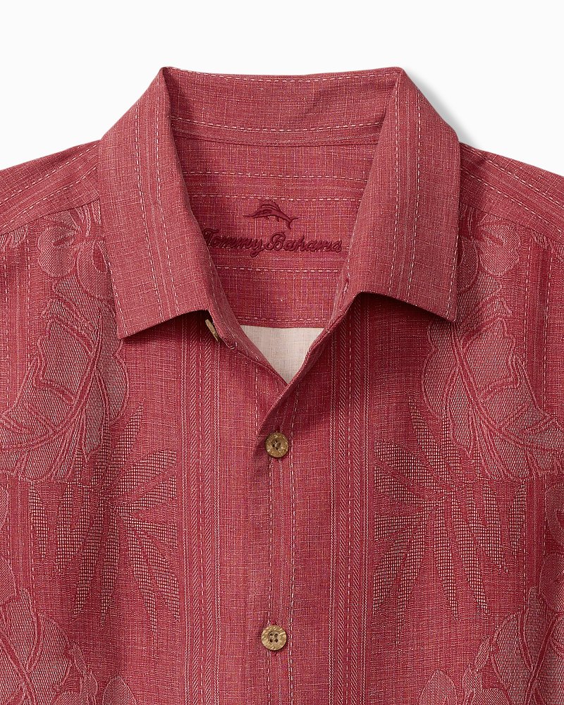 Big & Tall Bali Border Silk Camp Shirt