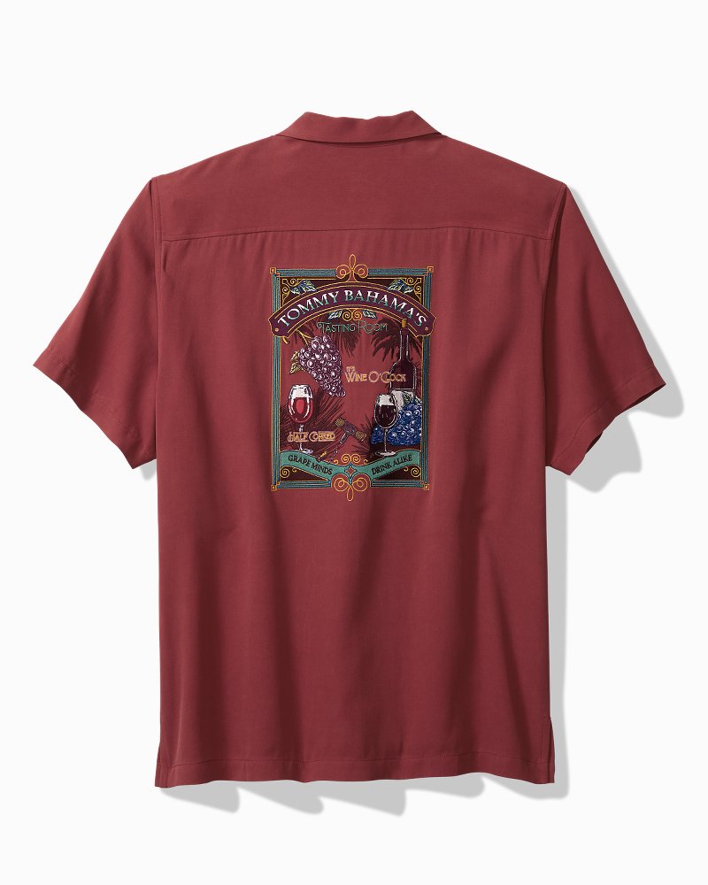 Big & Tall Grape Minds Think Alike Silk Camp Shirt