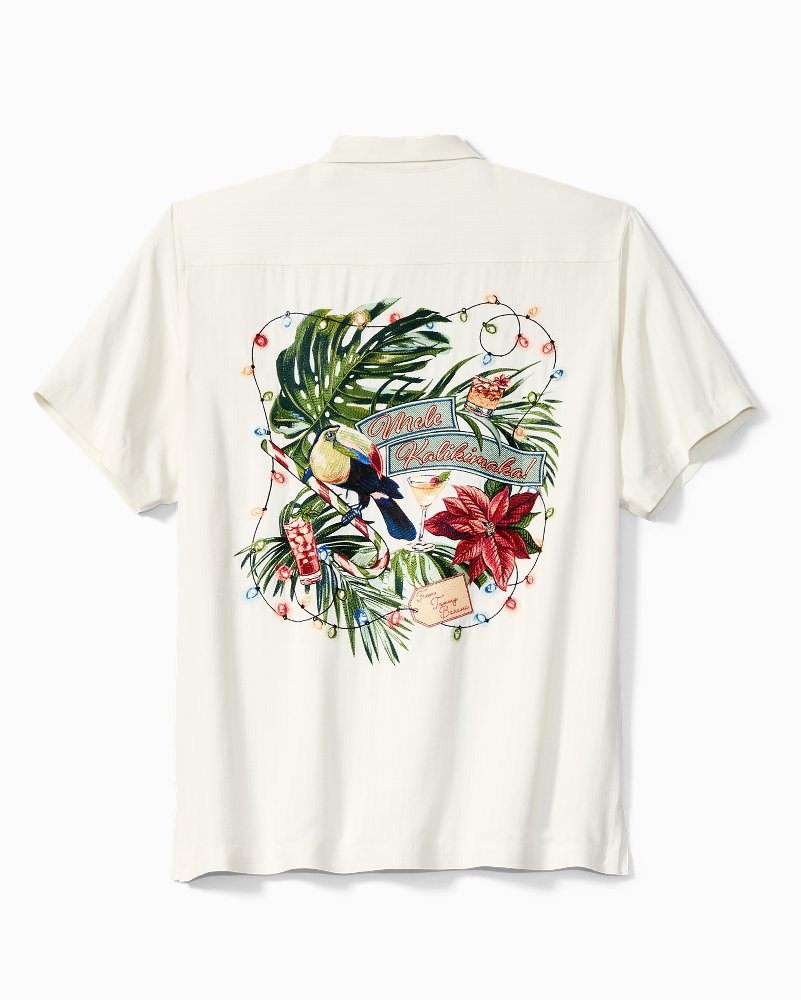 Big & Tall Mele Kalikimaka Silk Camp Shirt