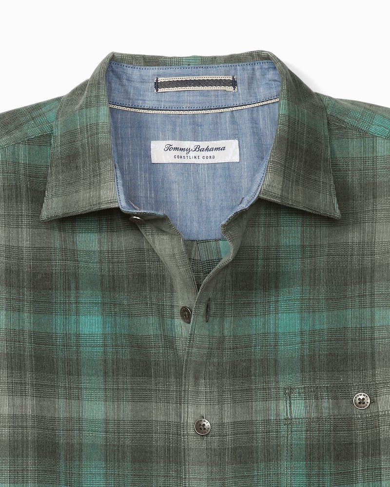 Big & Tall Coastline Cord Redwood Check Long-Sleeve Shirt