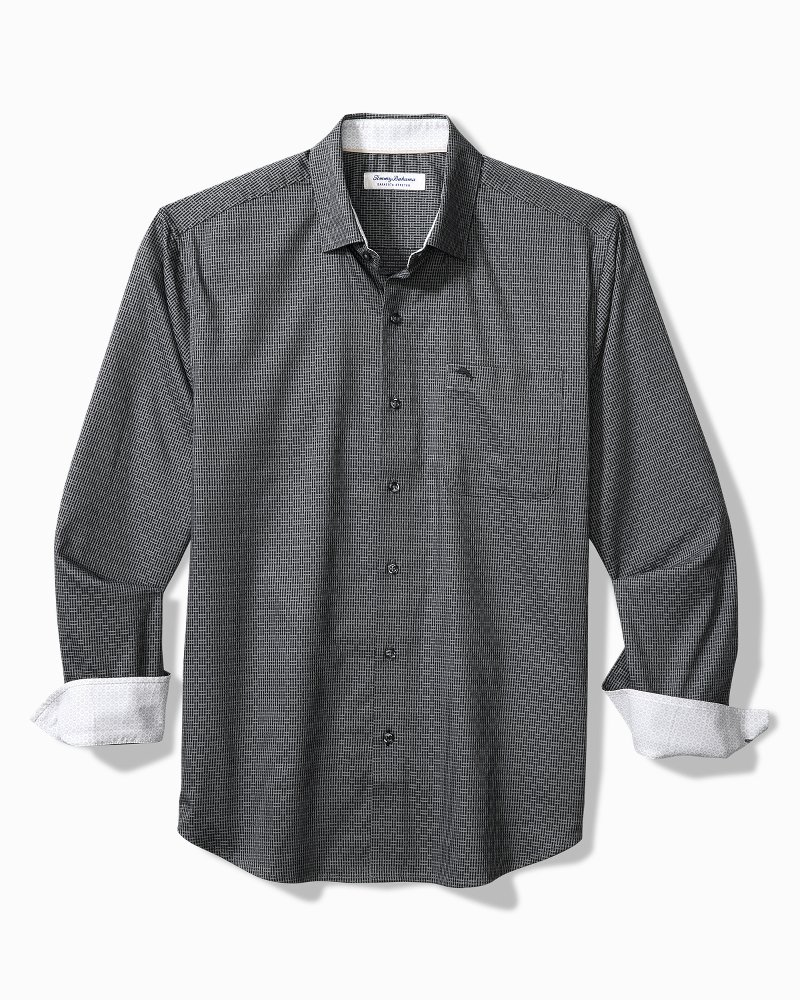 Tommy Bahama Sarasota Stretch Ventura Stripe Sport Shirt - White
