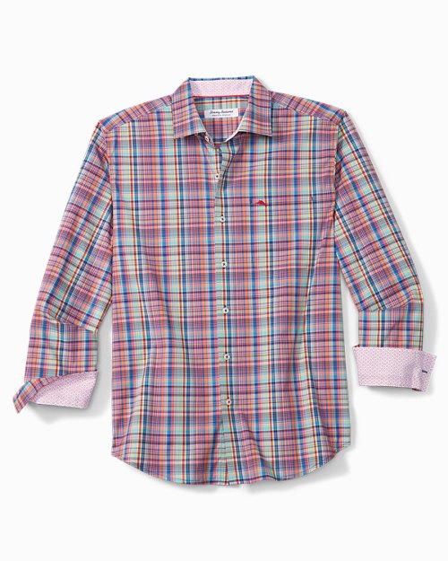 Big & Tall Sarasota Stretch Pacifica IslandZone® Plaid Shirt