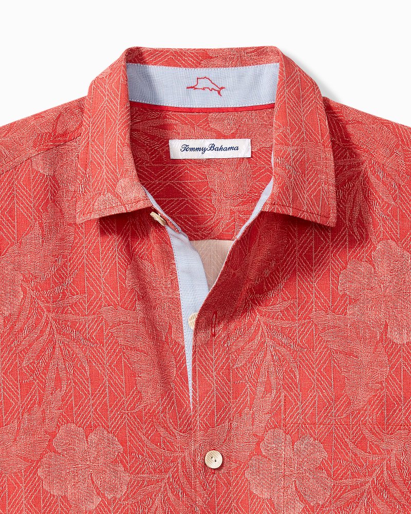 Kansas City Royals Tommy Bahama Jungle Shade Silk Camp Button-Up Shirt -  Royal