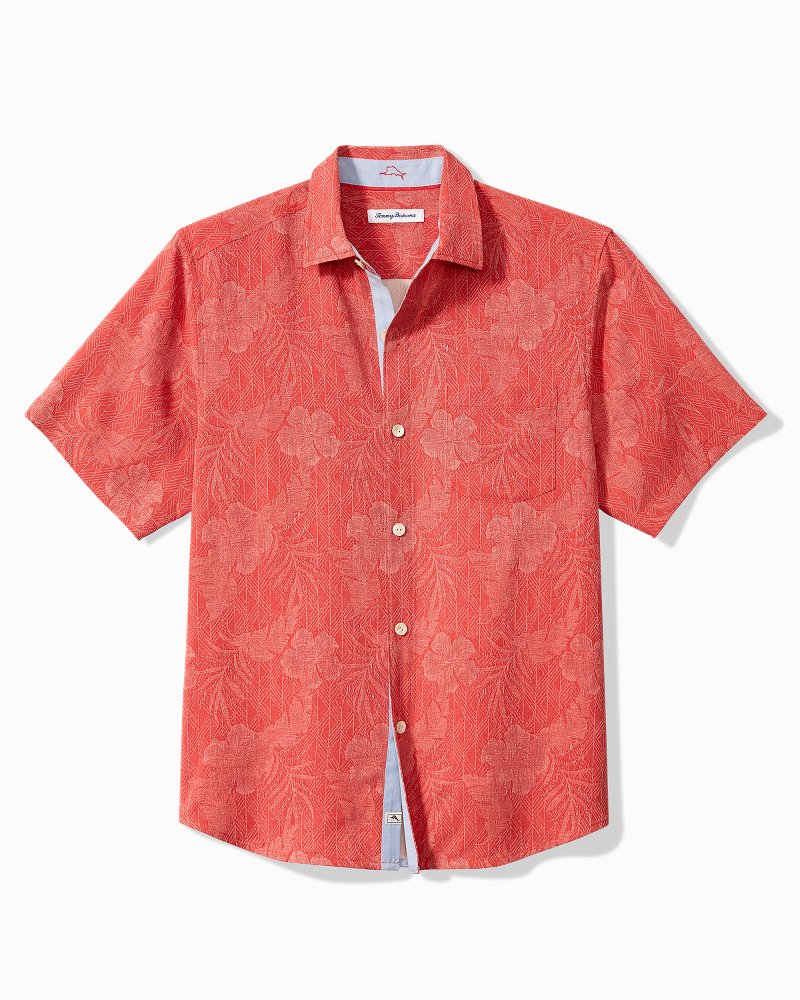 Men's Tommy Bahama Royal Kansas City Royals Jungle Shade Silk Camp Button-Up Shirt Size: Small