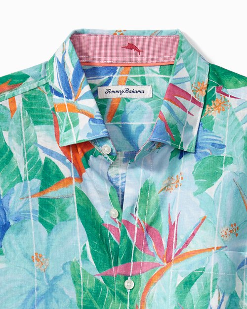 Big & Tall Barbados Breeze Airy Blooms Stretch Linen Shirt