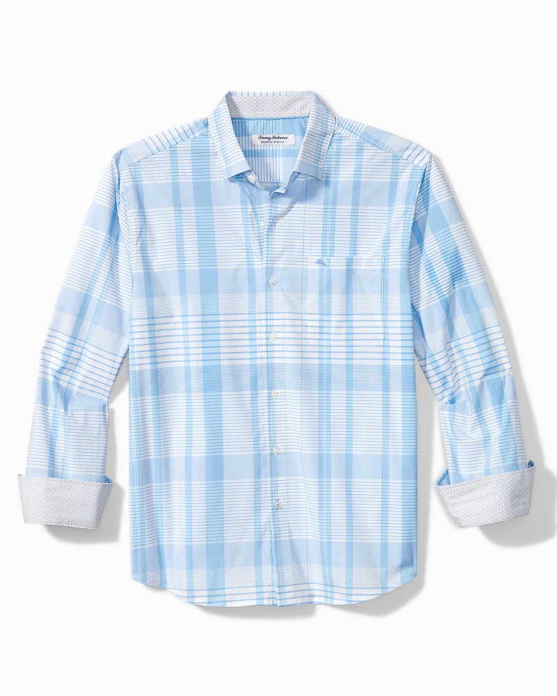 Thumbnail for Big & Tall Sarasota Stretch Airy Plaid IslandZone® Shirt