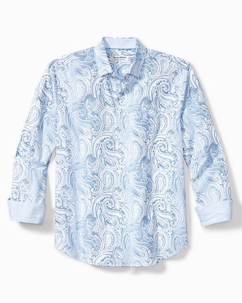 Big & Tall Sarasota Stretch Ocean Paisley IslandZone® Shirt