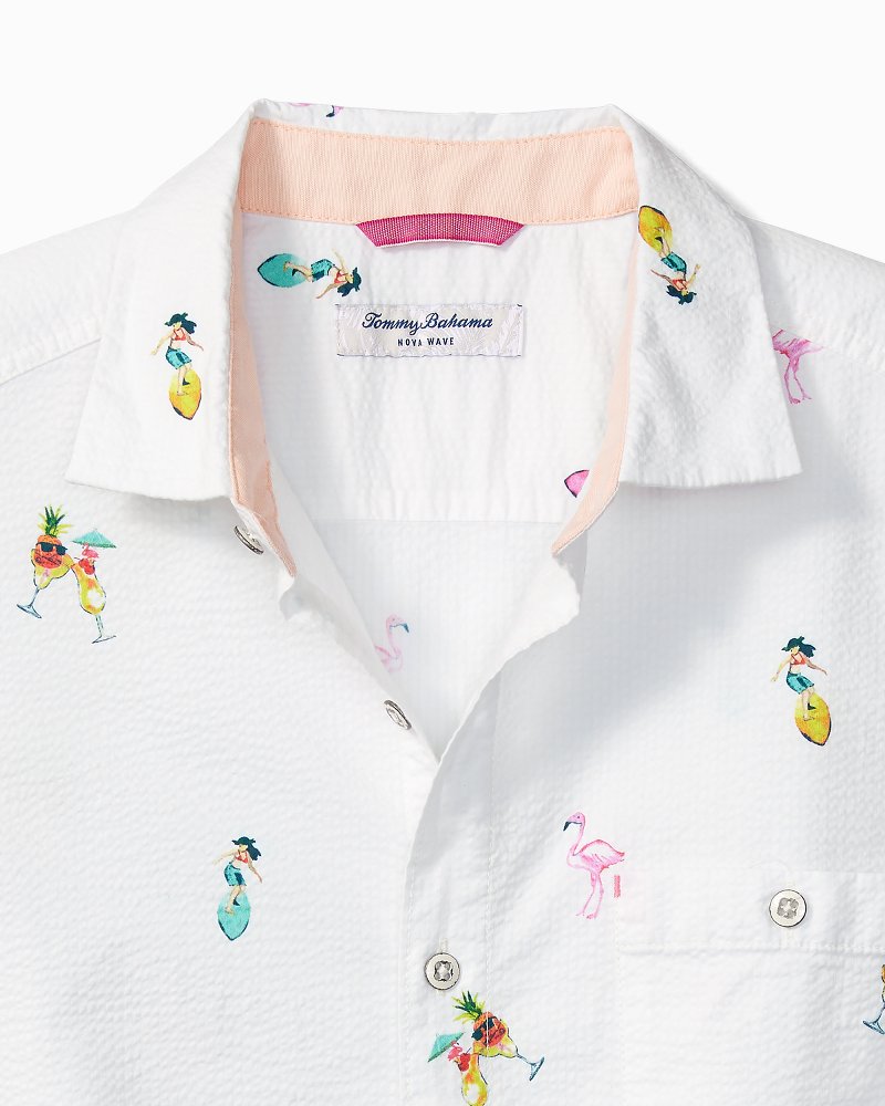 Big & Tall Nova Wave Flocktail Camp Shirt