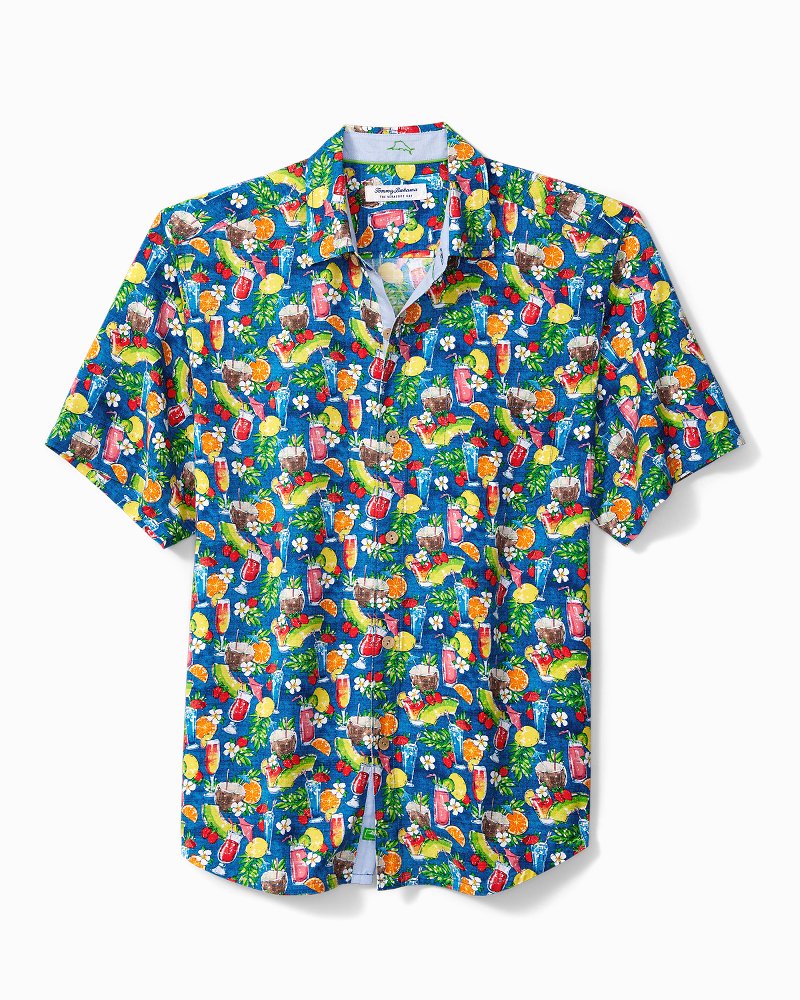 Big & Tall Veracruz Cay Happy Hour Camp Shirt