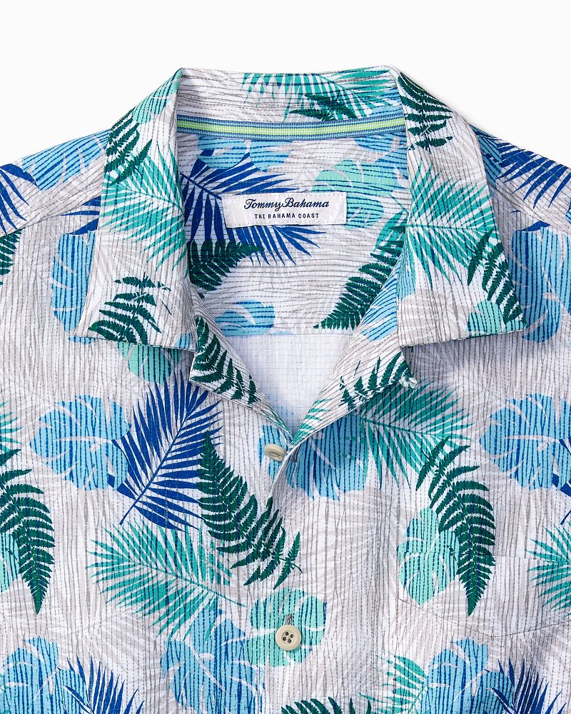 Big & Tall Bahama Coast Fronds Away IslandZone® Camp Shirt