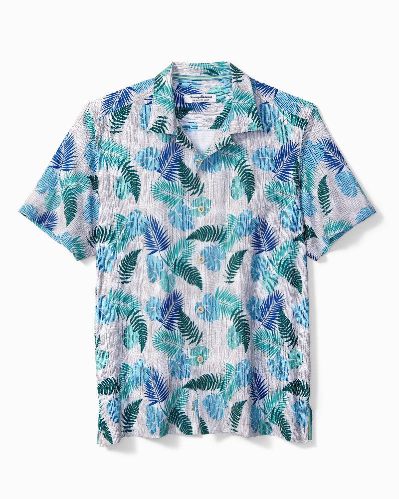 Big & Tall Bahama Coast Fronds Away IslandZone® Camp Shirt