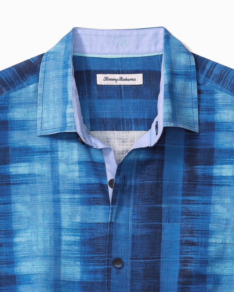 Big & Tall Shibori Bay Silk Camp Shirt