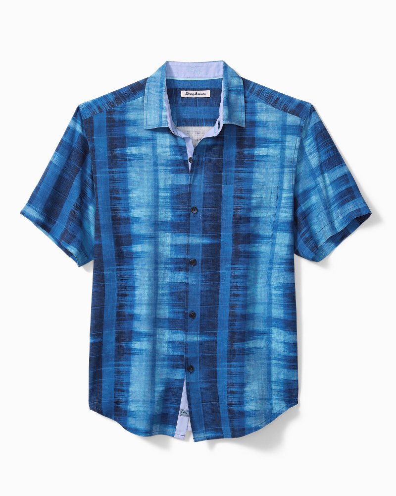Big & Tall Shibori Bay Silk Camp Shirt