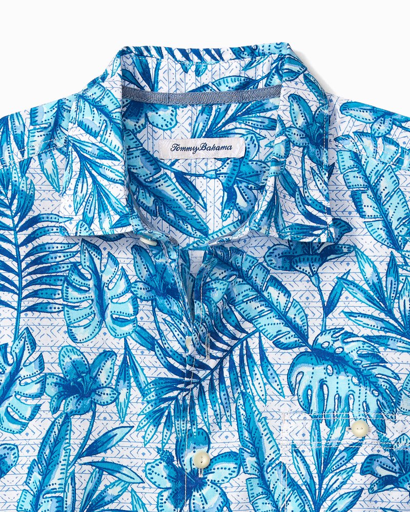 Big & Tall Tortola Batik Blues Camp Shirt
