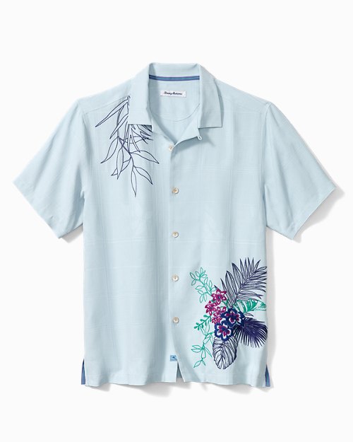 Big & Tall Tropical Impressions Silk Camp Shirt