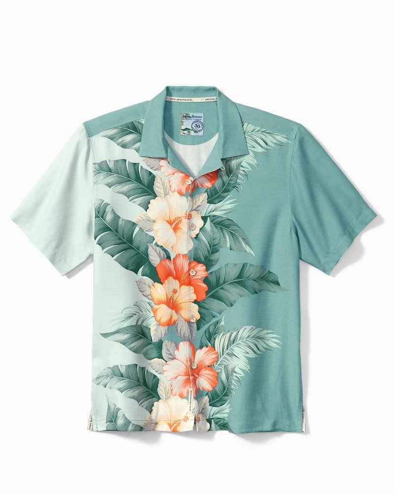 Big & Tall Sun and Shade Grove Silk Camp Shirt