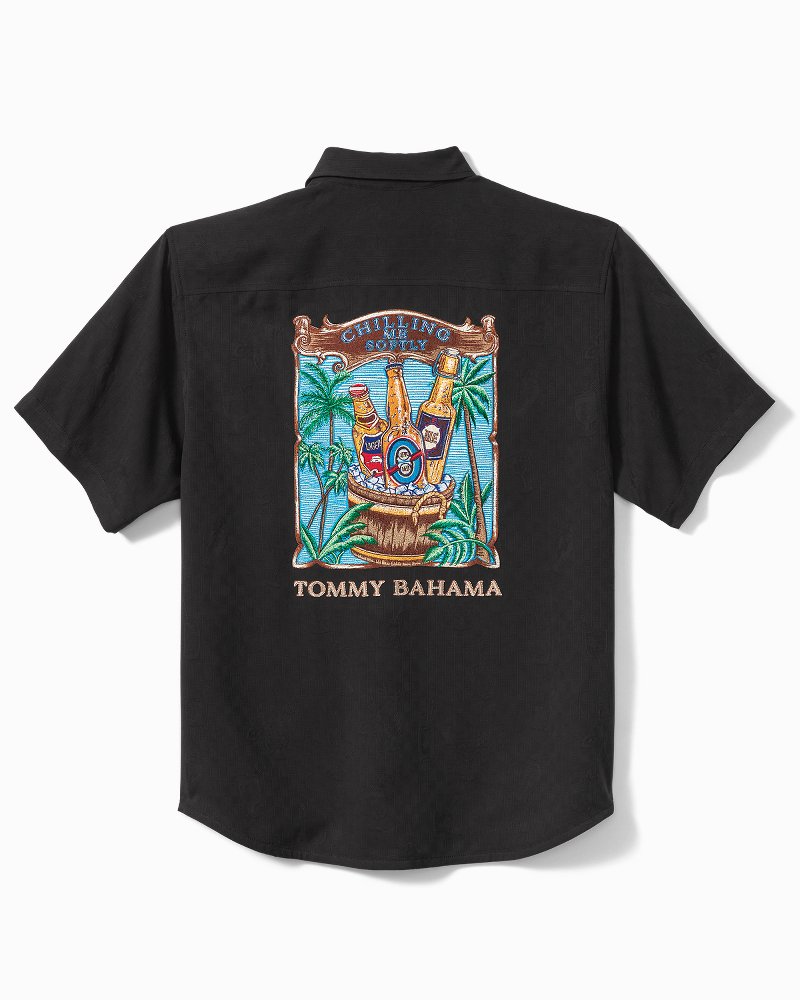 Big & Tall Chilling Me Softly Silk Camp Shirt