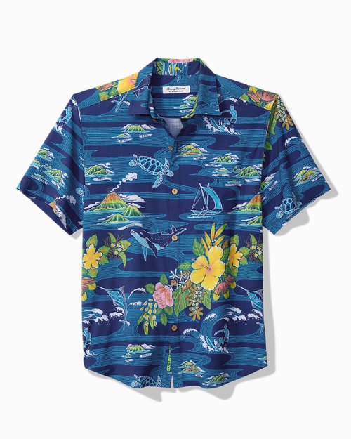 Big & Tall Artist Series '23 Bahama Coast Aloha From Hawaii IslandZone® Camp Shirt