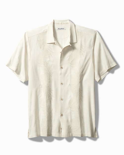 Big & Tall Del Palms Embroidered Silk Camp Shirt