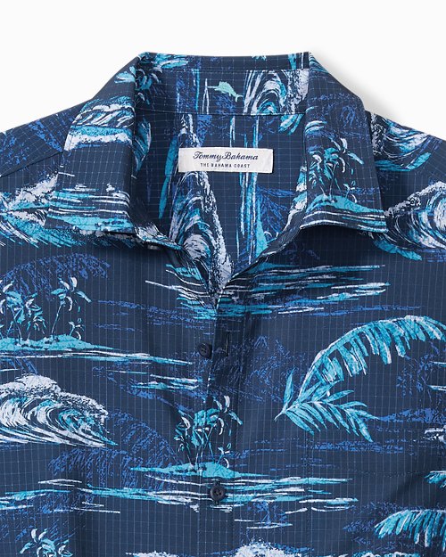 Big & Tall Bahama Coast Indigo Shores IslandZone® Short-Sleeve Shirt