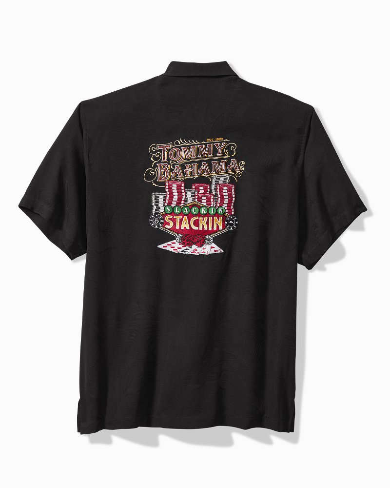 Big & Tall Slackin' and Stackin' Silk Camp Shirt