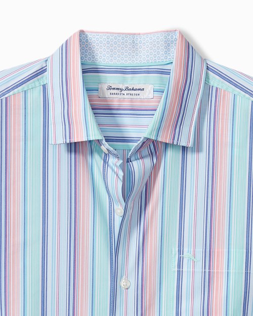 Big & Tall Sarasota Stretch Radiant Stripe IslandZone® Long-Sleeve Shirt