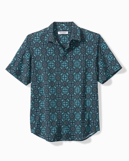 Big & Tall Bahama Coast Mosaic Geometric IslandZone® Short-Sleeve Shirt