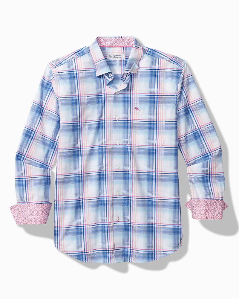 Big & Tall Sarasota Stretch Ombre Check IslandZone® Shirt