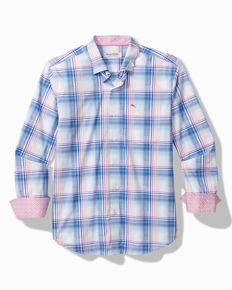 Big & Tall Sarasota Stretch Ombre Check IslandZone® Shirt