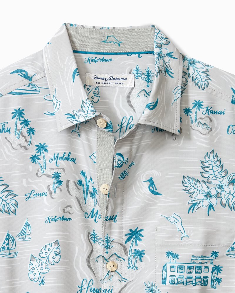 Big & Tall Coconut Point Shore Front IslandZone® Camp Shirt