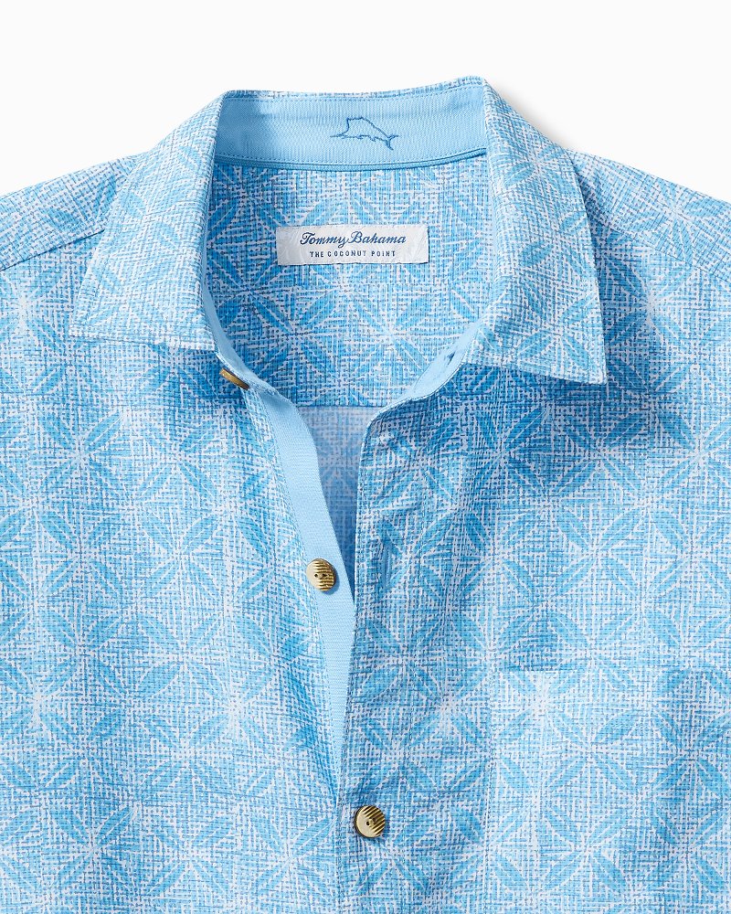 Thumbnail for Big & Tall Coconut Point Fleur De Geo IslandZone® Camp Shirt