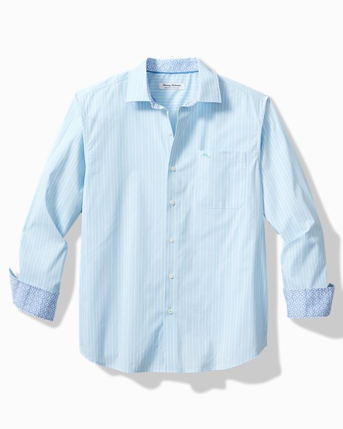 Big & Tall Sarasota Stretch Verde Stripe IslandZone® Shirt