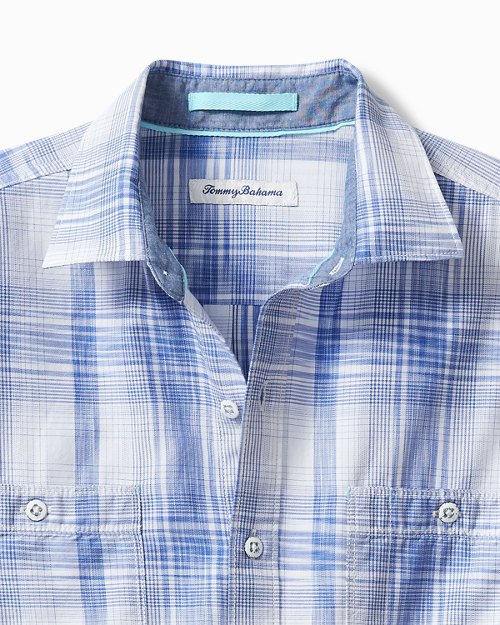 Big & Tall Tortola Blue Sand Check Long-Sleeve Shirt
