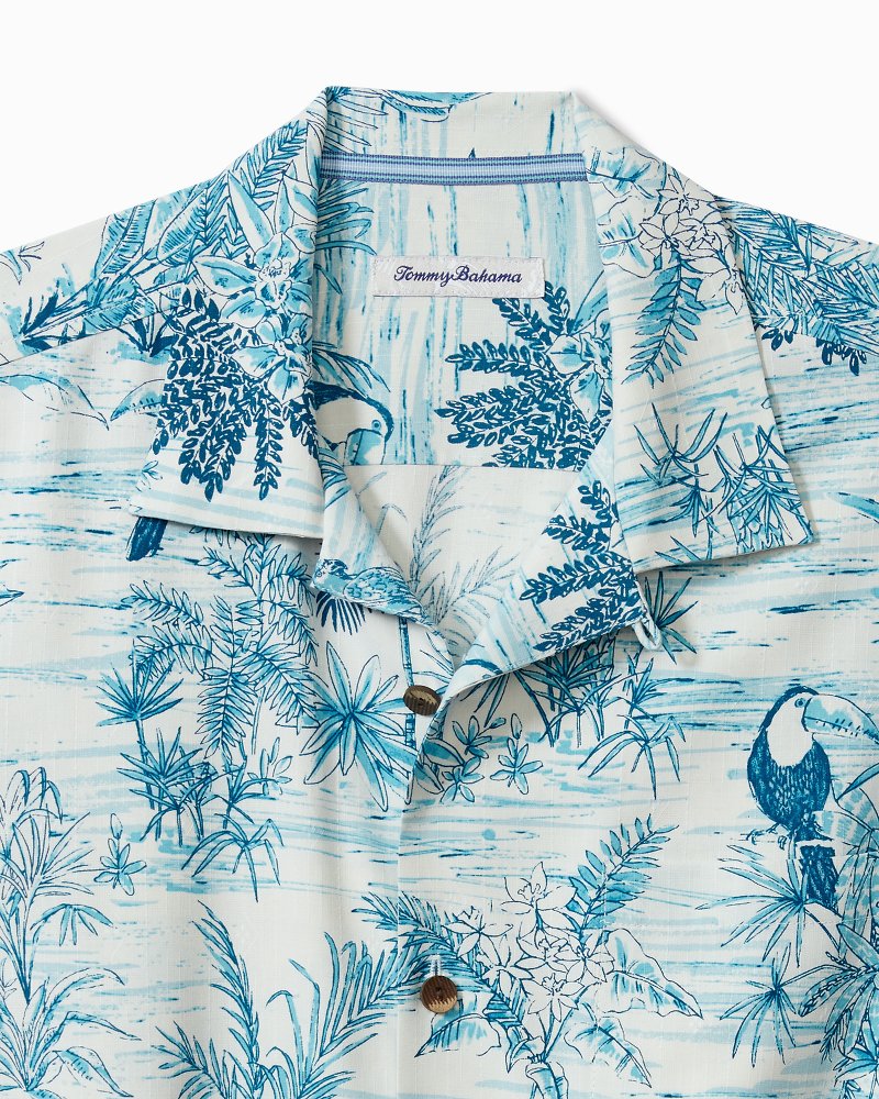 Big & Tall Bird's Eye View Silk Camp Shirt