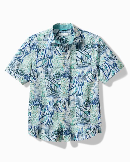 Big & Tall Nova Wave Bermuda Batik Short-Sleeve Shirt