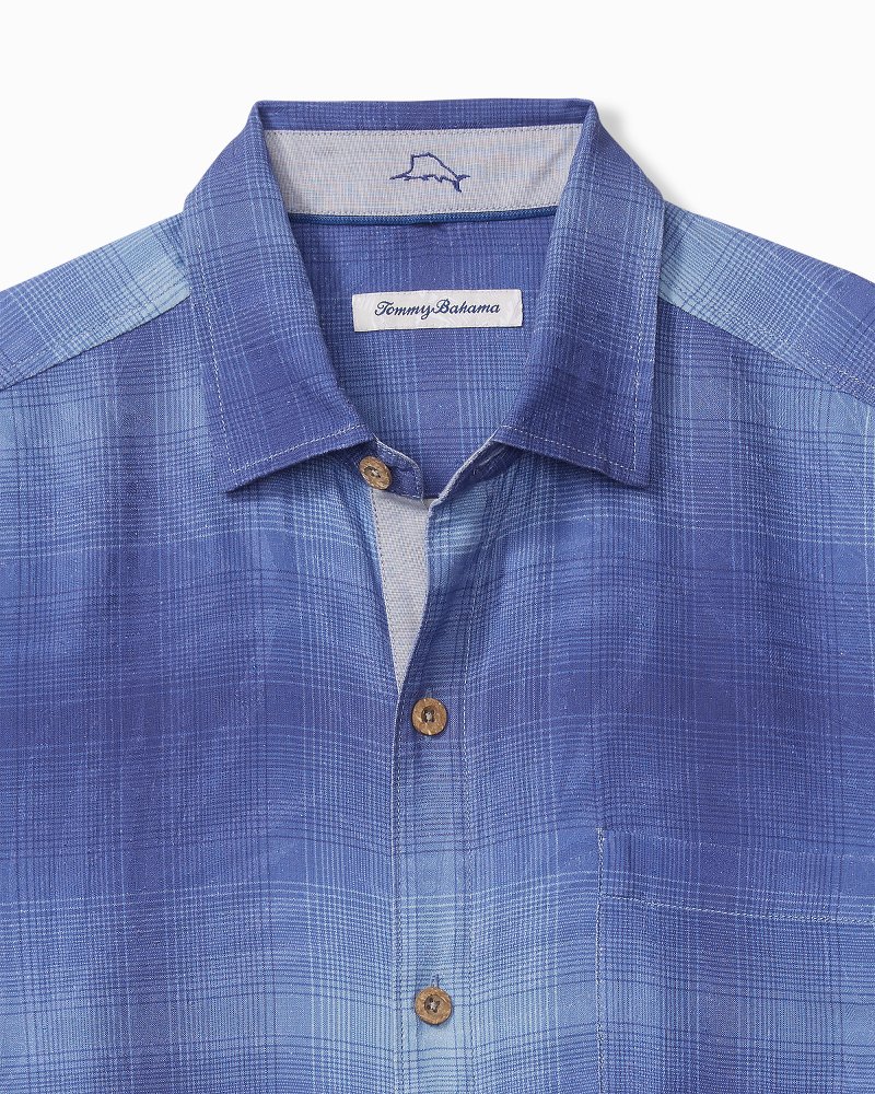 Big & Tall Madera Ombré Silk Camp Shirt