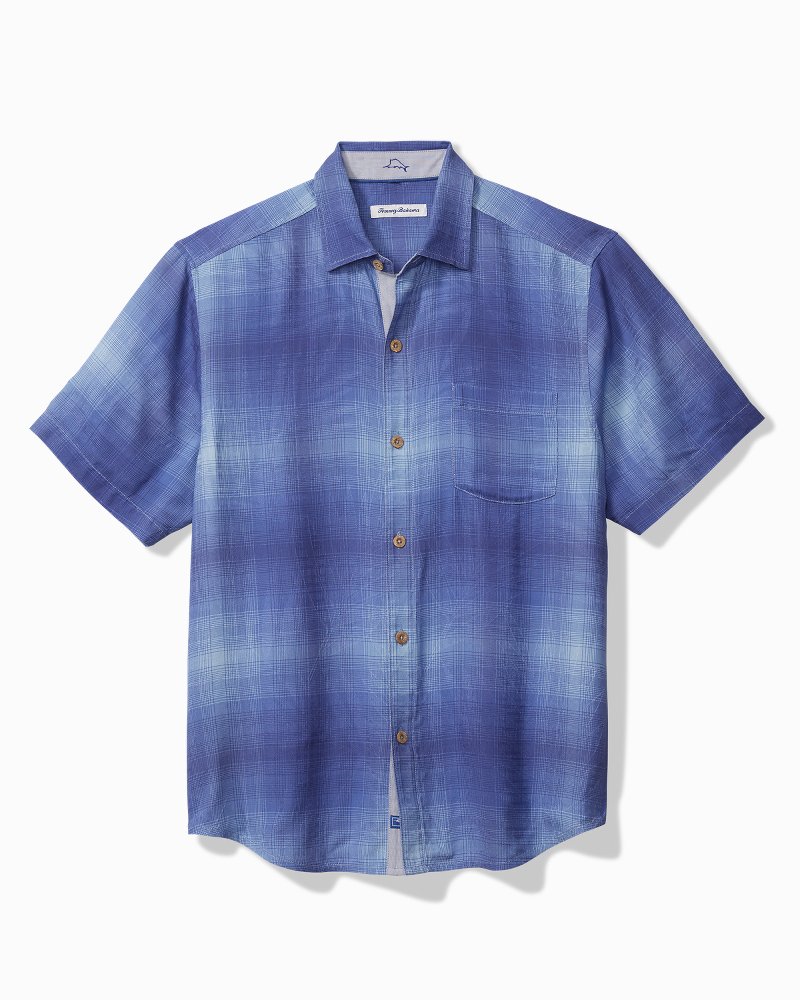 Big & Tall Madera Ombré Silk Camp Shirt