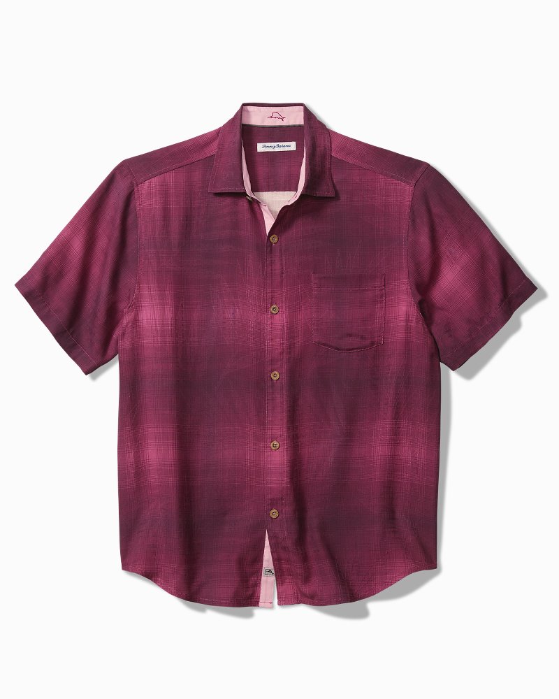 Big & Tall Madera Ombré Silk Camp Shirt