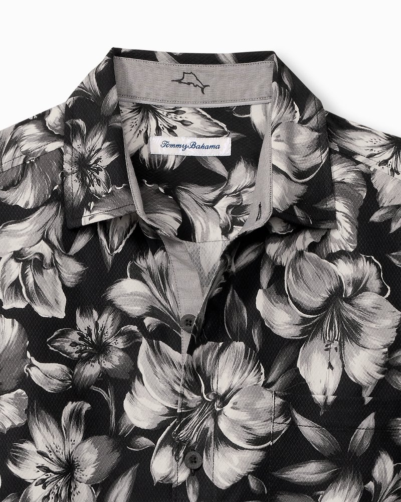 Big & Tall Hibiscus Hideaway Silk Camp Shirt