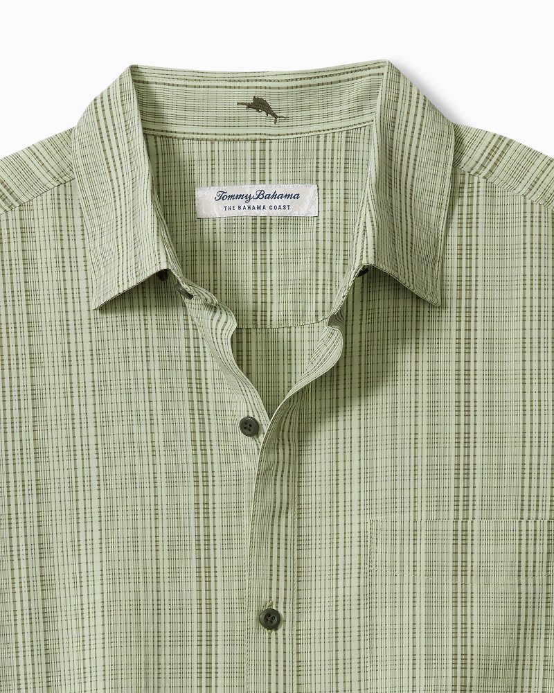 Big & Tall Bahama Coast Sandbar Stripe IslandZone® Long-Sleeve Shirt